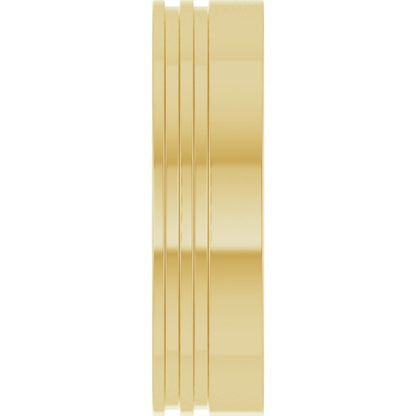 Grooved Flat Band, 6 mm, Style 2