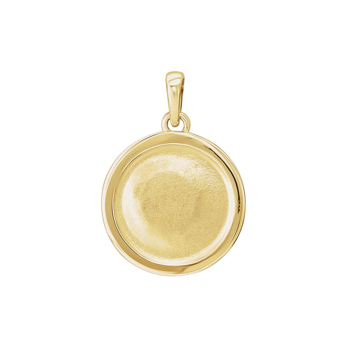 14K Yellow Gold Elephant Disc Pendant
