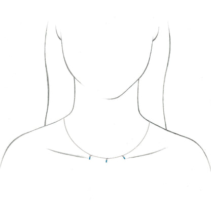14K Yellow Gold Natural Swiss Blue Topaz 16" Necklace, 6.97 x 2.31 mm