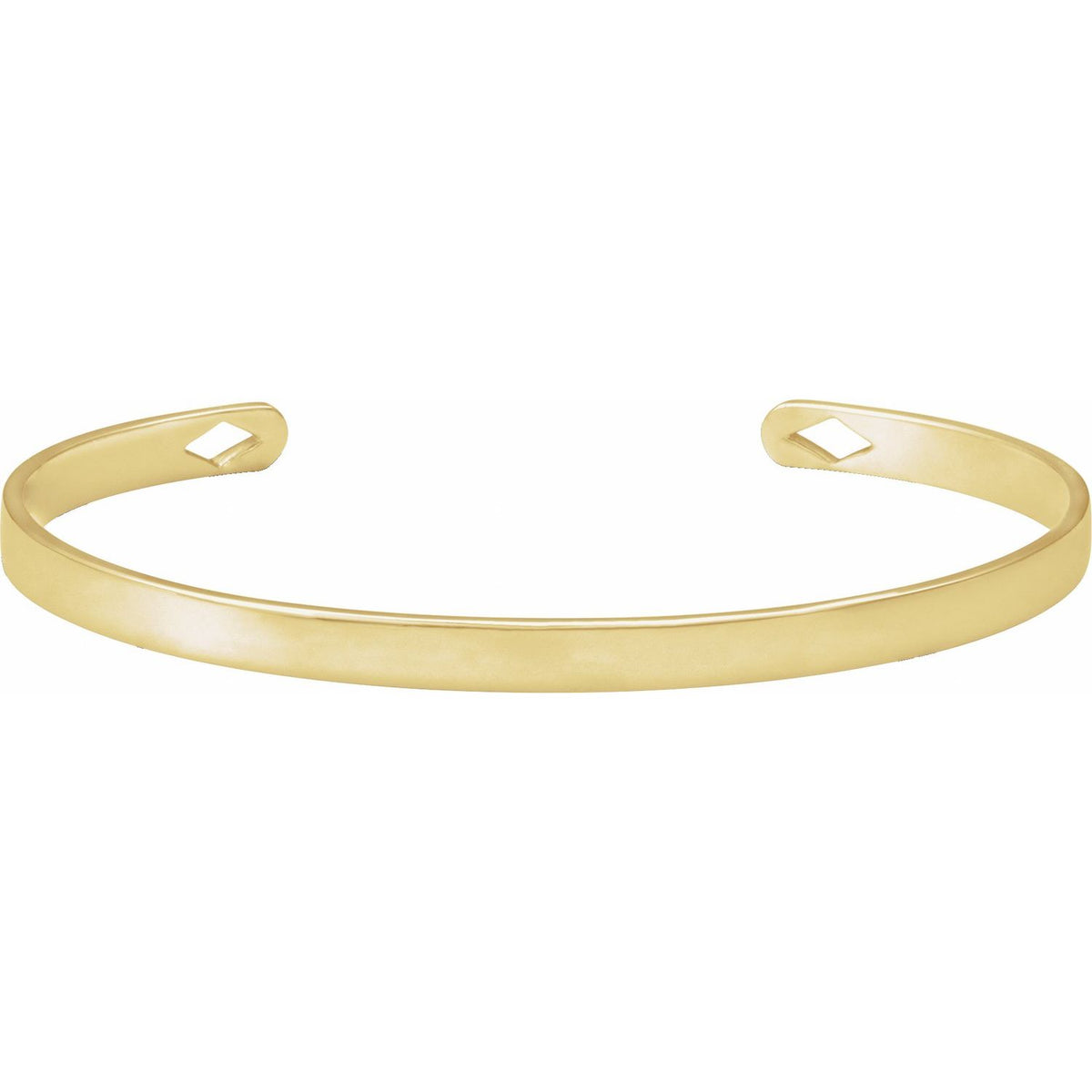 Engravable Pierced Diamond Cuff 7" Bracelet