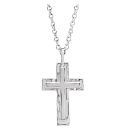 Textured Cross 18" Necklace