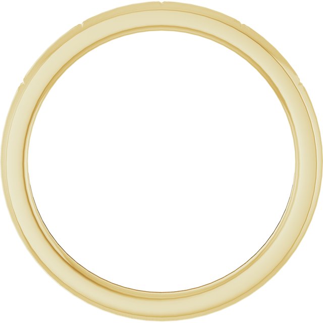 14K Yellow Gold Celestial Flat Band