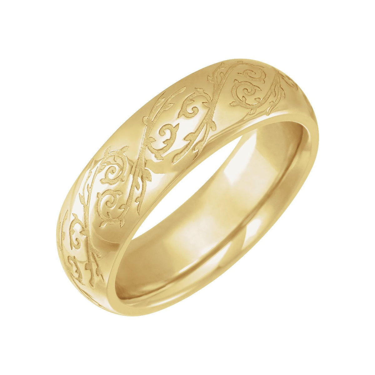 Sculptural Half Round Band