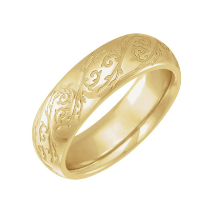 Sculptural Half Round Band