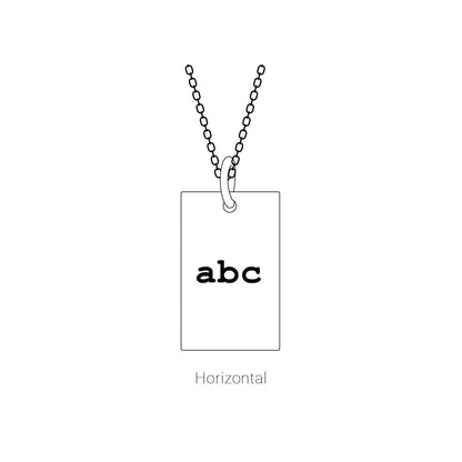 Engravable Dog Tag 16-18" Necklace, 16.37 x 9.17 mm