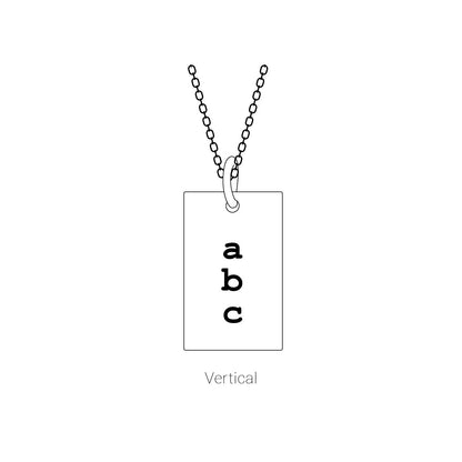 Engravable Dog Tag 16-18" Necklace, 16.37 x 9.17 mm