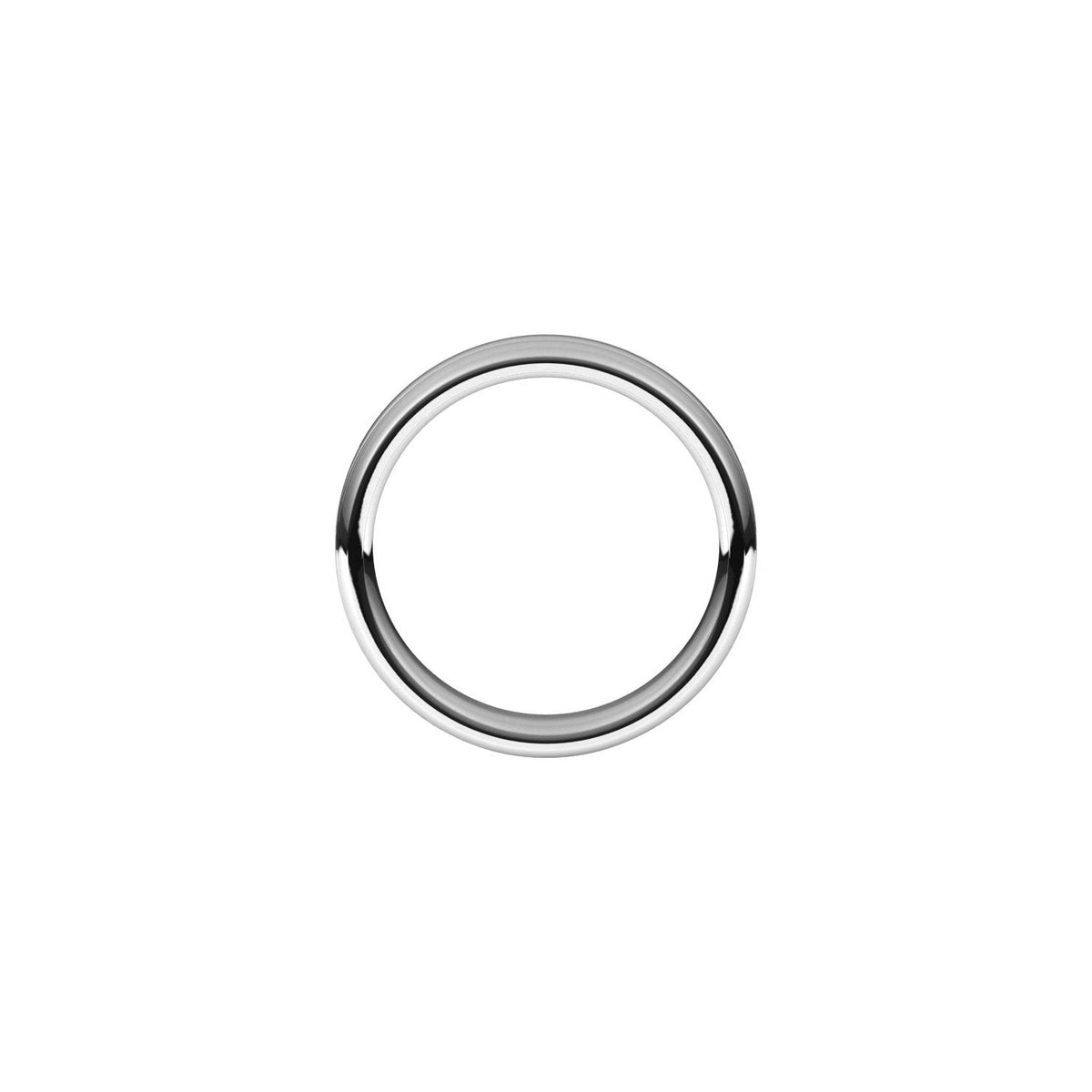 Beveled-Edge Grooved Comfort-Fit Half Round Band