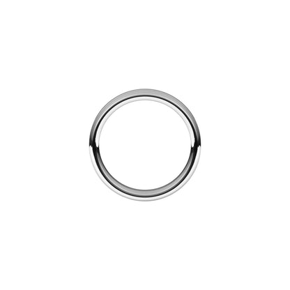 Beveled-Edge Grooved Comfort-Fit Half Round Band
