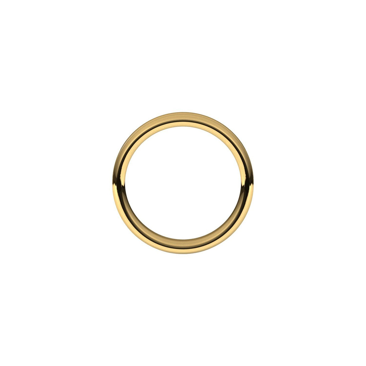 Beveled-Edge Grooved Comfort-Fit Half Round Band