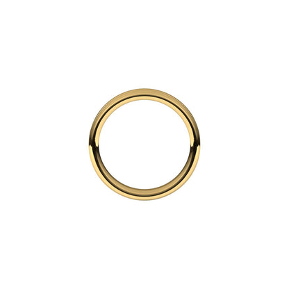Beveled-Edge Grooved Comfort-Fit Half Round Band