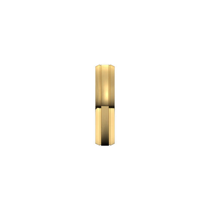 Beveled-Edge Grooved Comfort-Fit Half Round Band