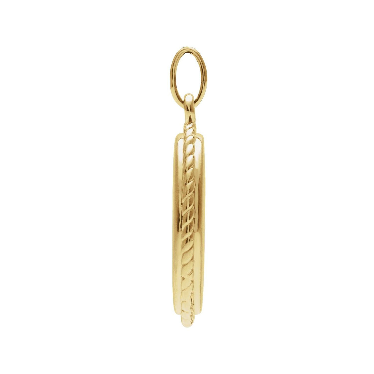 Engravable Oval Rope Pendant