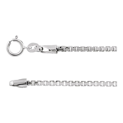 Sterling Silver Diamond-Cut Box 24" Chain (CH490)