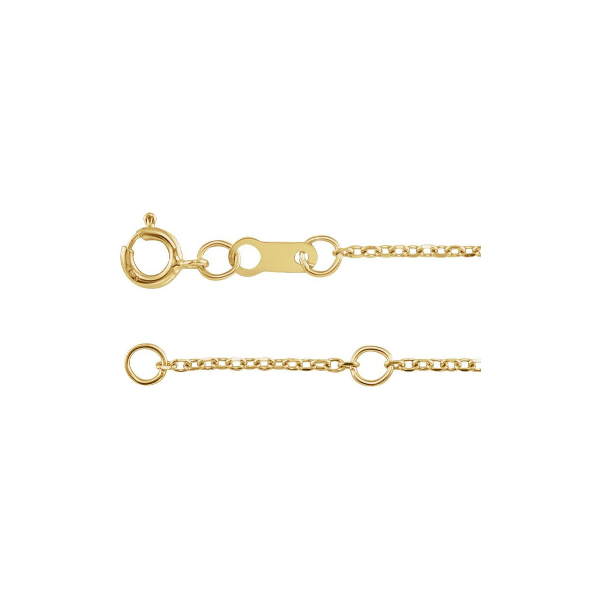 Adjustable Diamond-Cut Cable 16-18" Chain