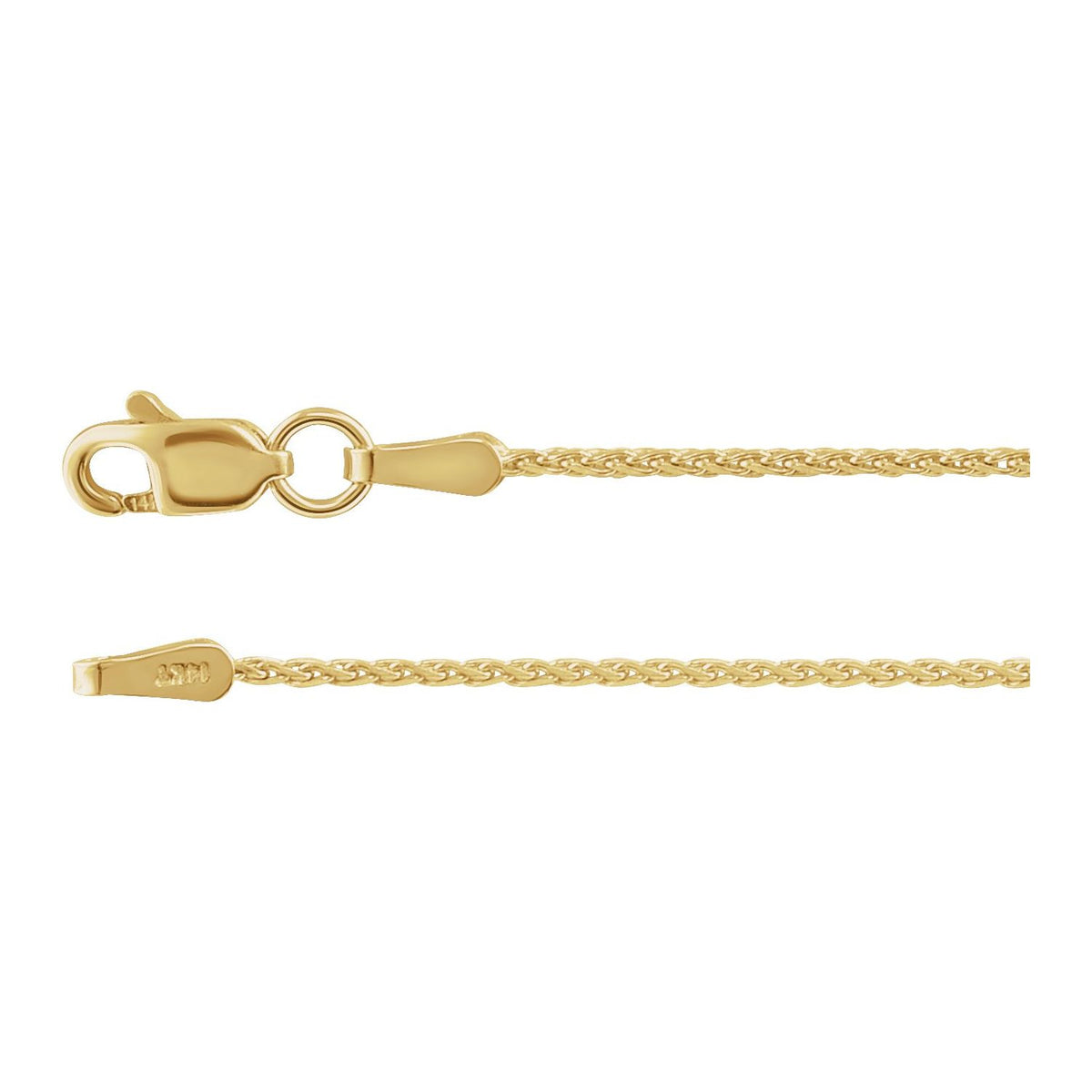 Diamond-Cut Wheat 24" Chain