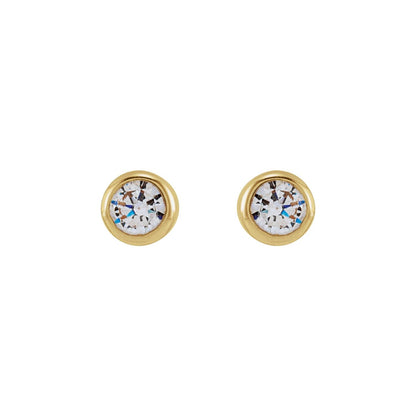 14K Yellow Gold 1/6 CTW Lab-Grown Diamond Bezel-Set Earrings