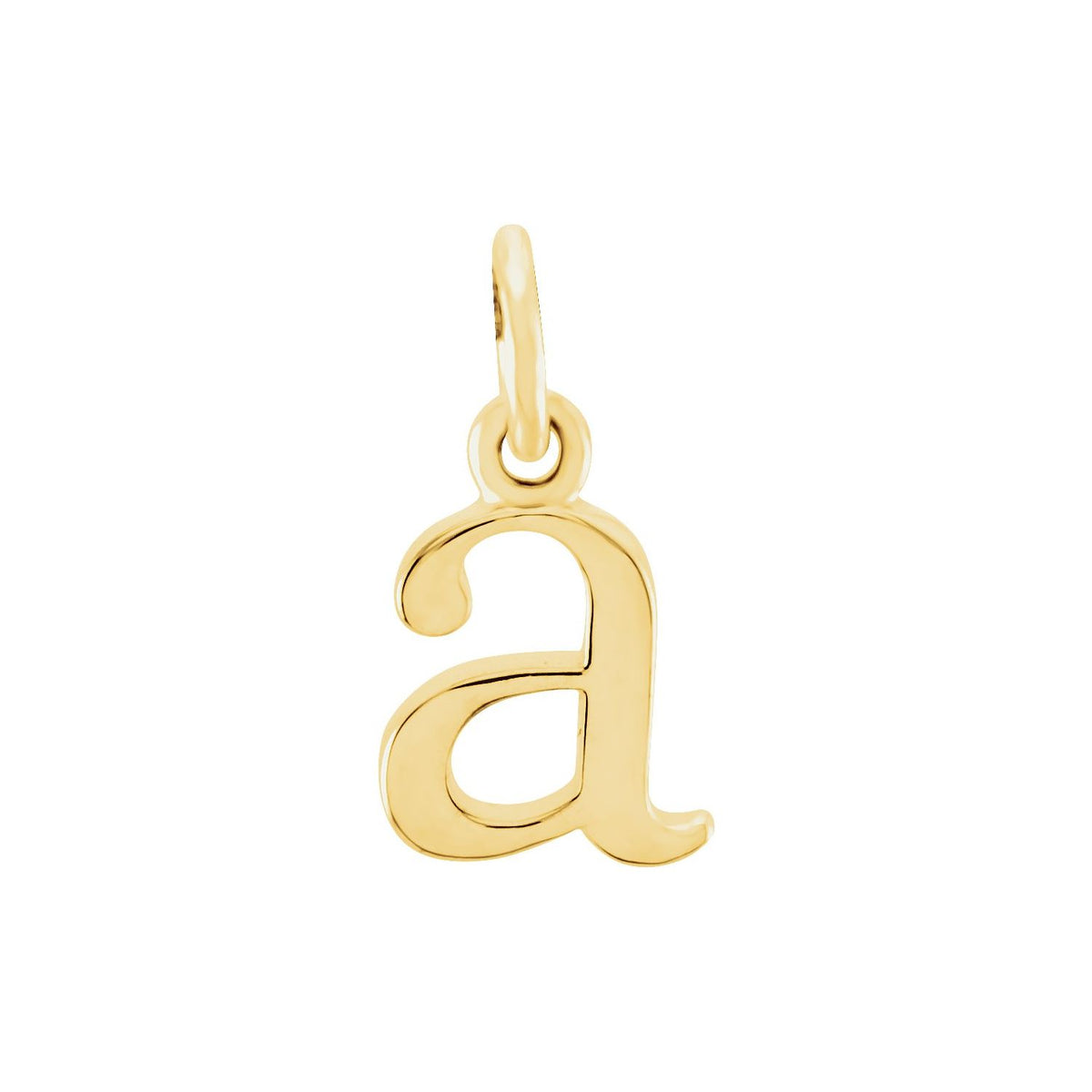 14K Yellow Gold Lowercase Initial a Charm/Pendant