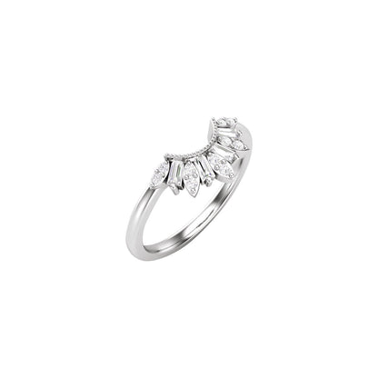 1/5 CTW Natural Diamond Contour Band, 21.21 mm
