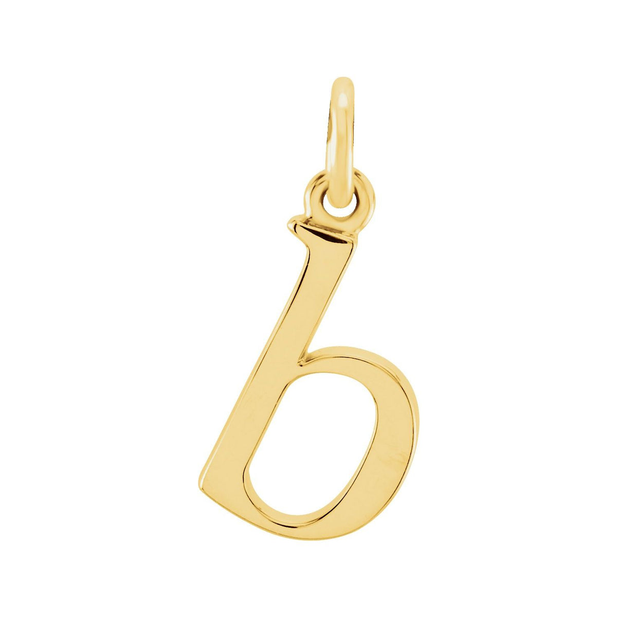 14K Yellow Gold Lowercase Initial b Charm/Pendant