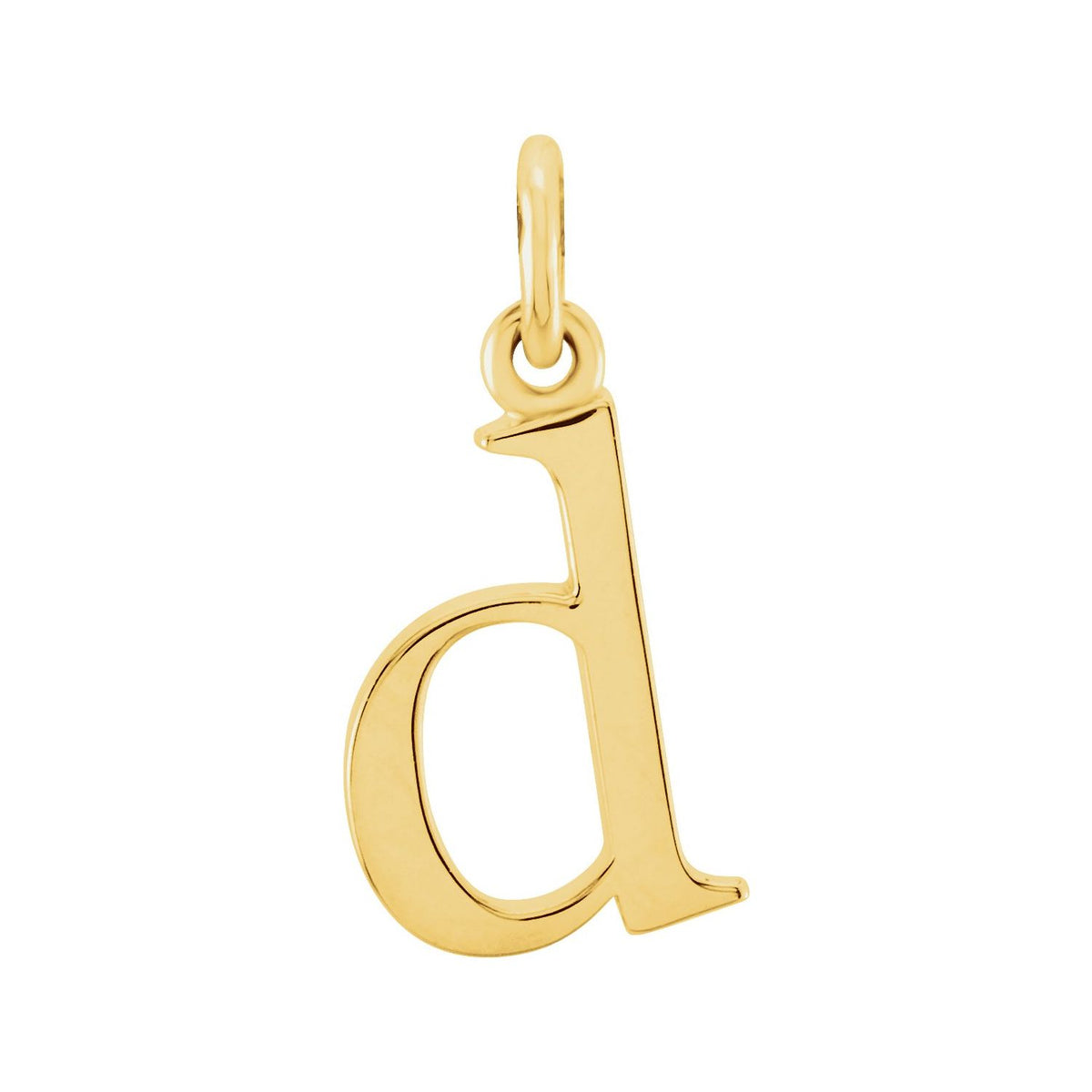 14K Yellow Gold Lowercase Initial d Charm/Pendant