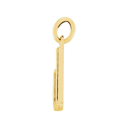 14K Yellow Gold Lowercase Initial d Charm/Pendant
