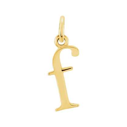 14K Yellow Gold Lowercase Initial f Charm/Pendant