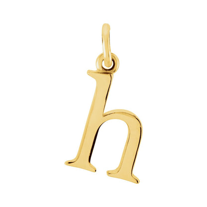14K Yellow Gold Lowercase Initial h Charm/Pendant