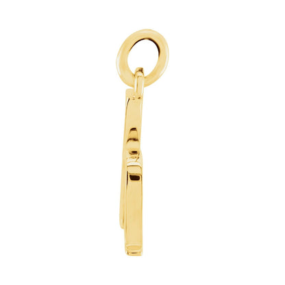 14K Yellow Gold Lowercase Initial h Charm/Pendant