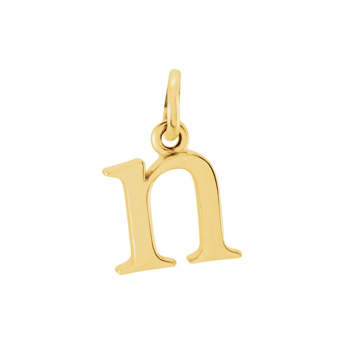 14K Yellow Gold Lowercase Initial n Charm/Pendant