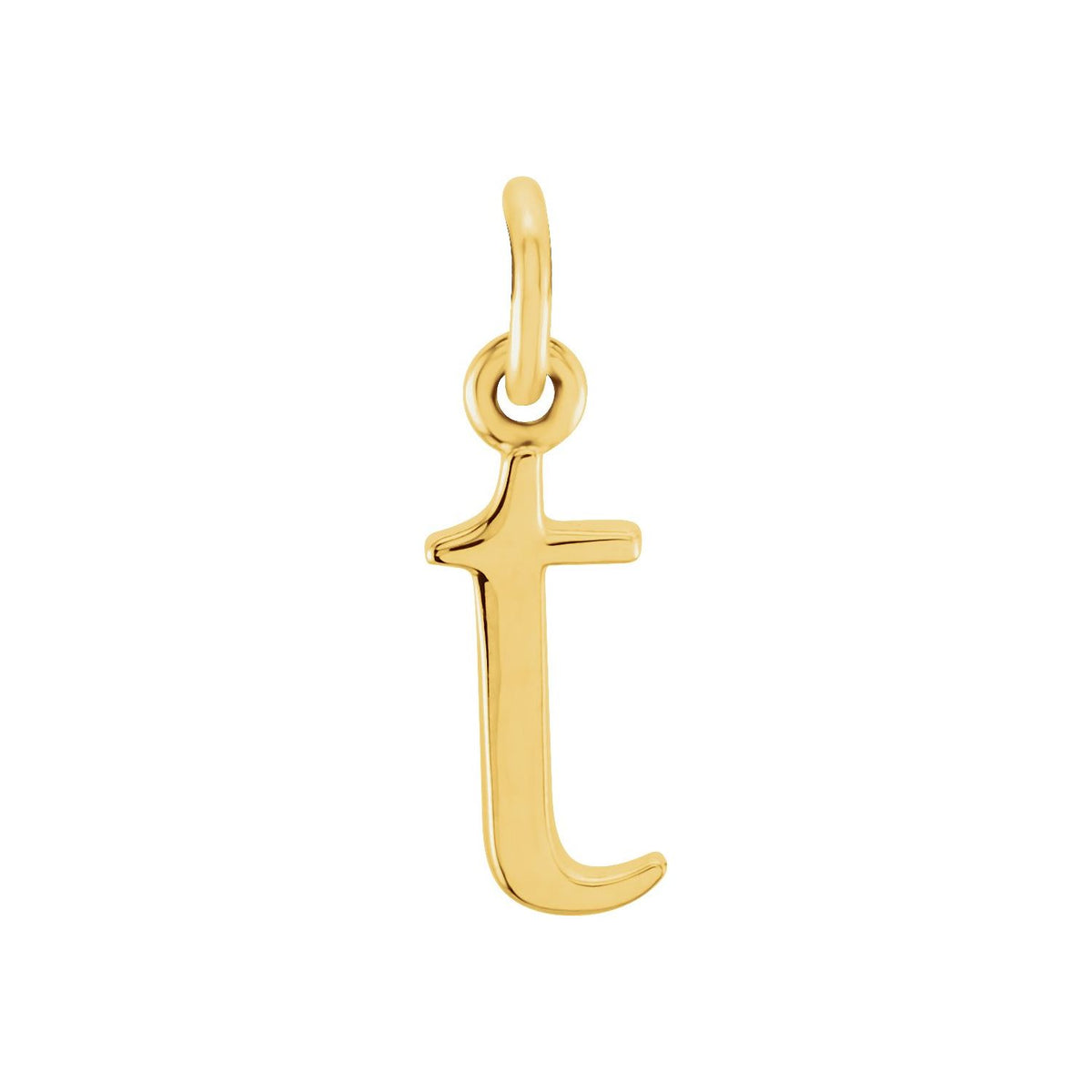14K Yellow Gold Lowercase Initial t Charm/Pendant