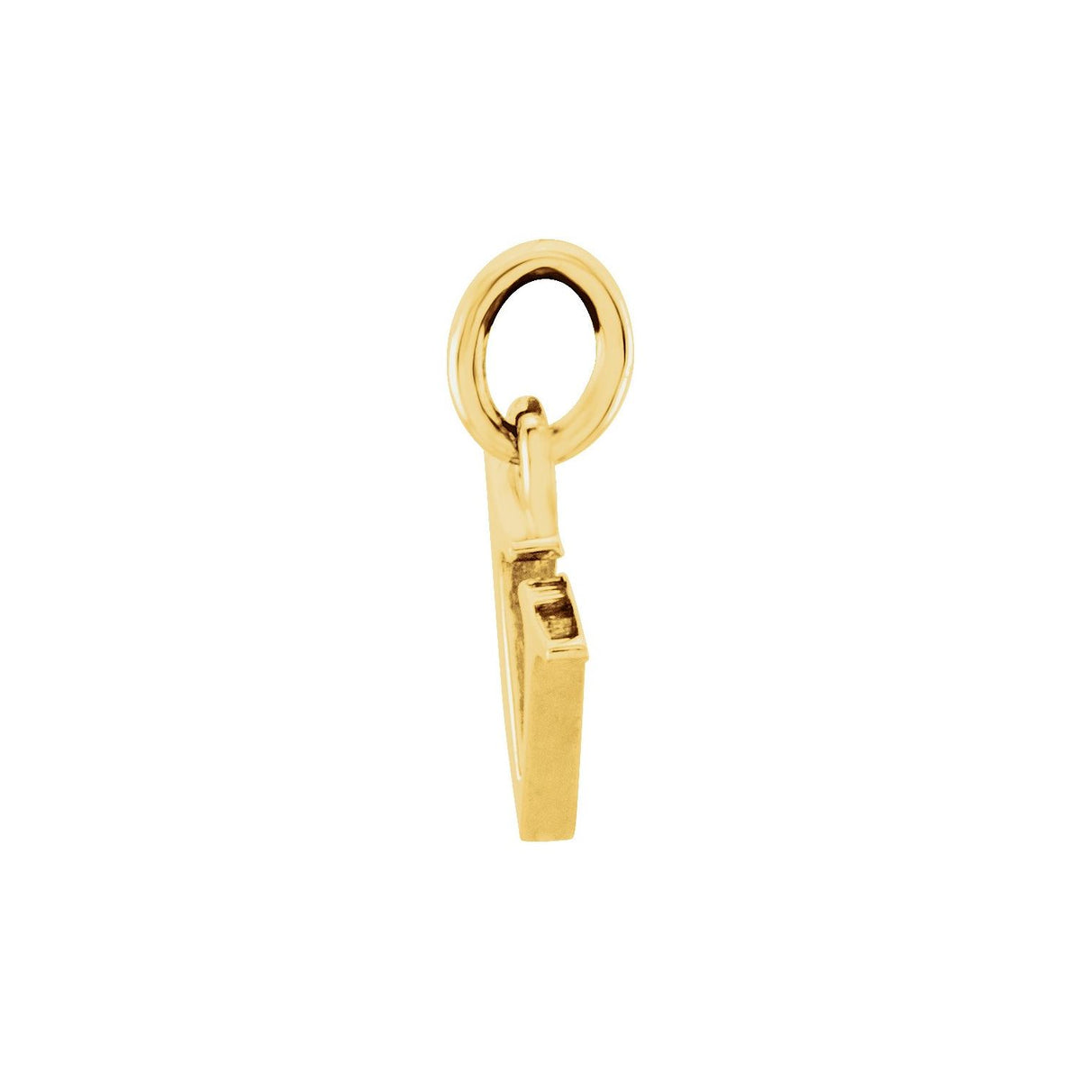 14K Yellow Gold Lowercase Initial v Charm/Pendant