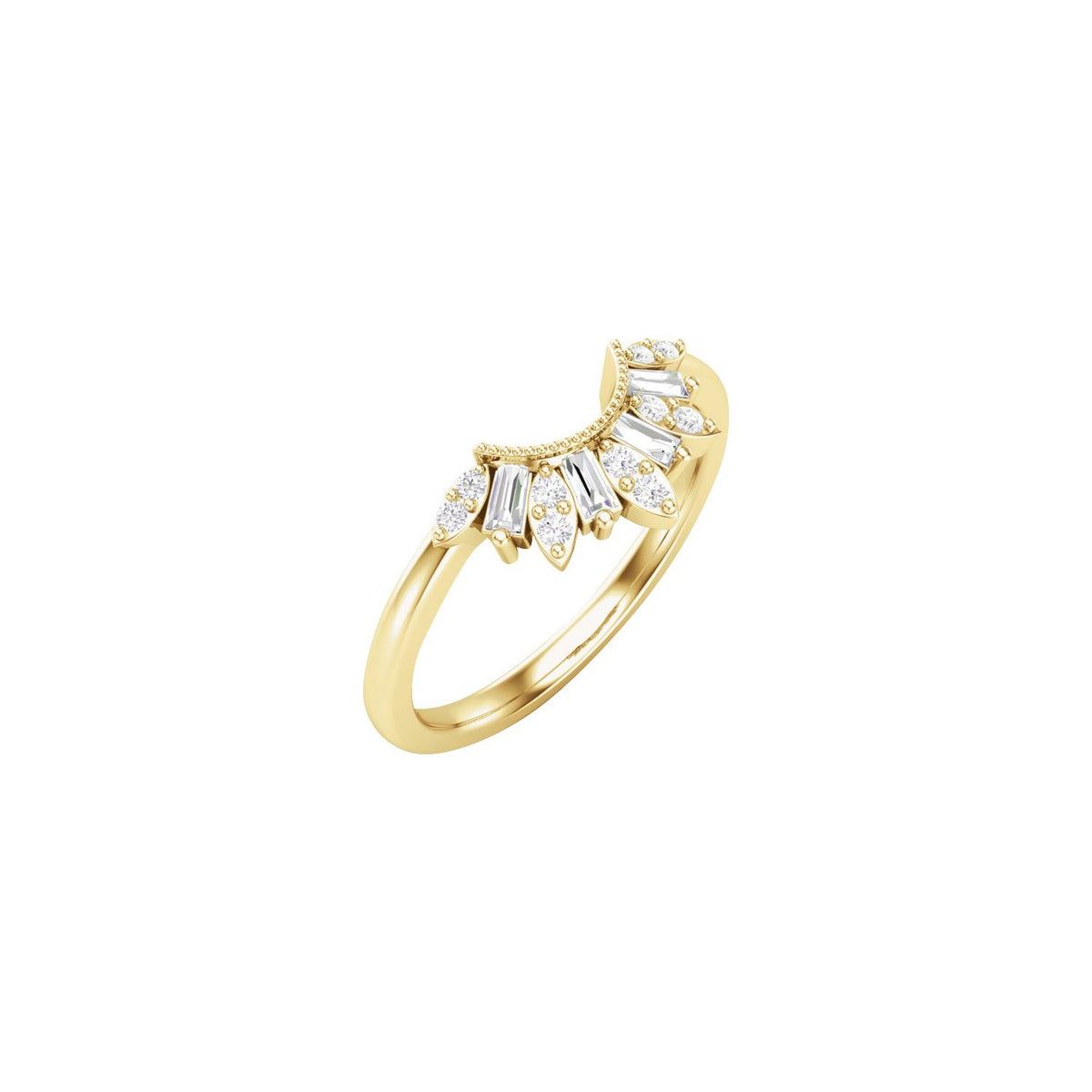 1/5 CTW Natural Diamond Contour Band, 21.21 mm