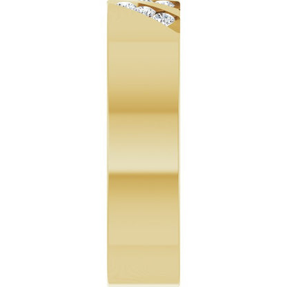 14K Yellow Gold 1/4 CTW Natural Diamond Band, 6 mm