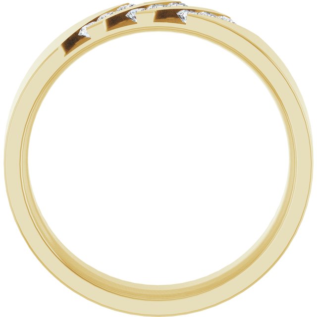 14K Yellow Gold 1/4 CTW Natural Diamond Band, 6 mm