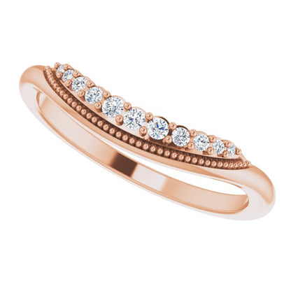 .08 CTW Natural Diamond Matching Band, 4.49 mm