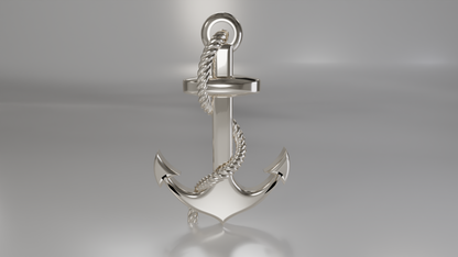 Nautical Anchor Pendant with Rope
