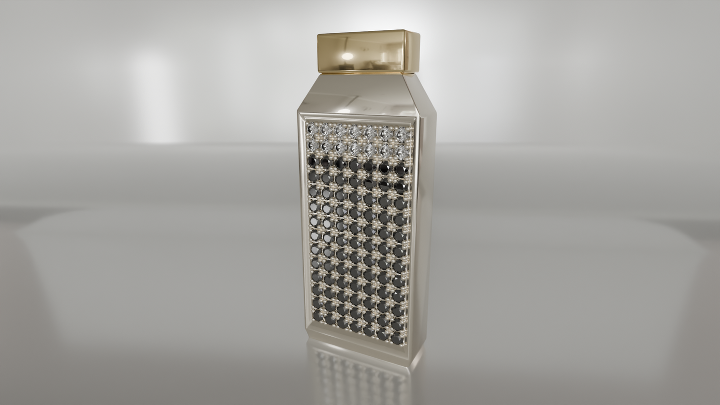 Prestige Royale: Diamond & Gemstone-Encrusted Luxury Bottle Pendant