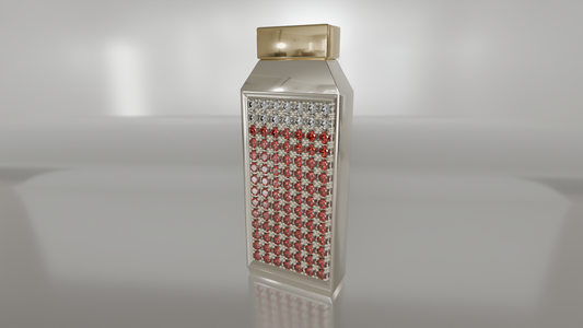 Prestige Royale: Diamond & Gemstone-Encrusted Luxury Bottle Pendant