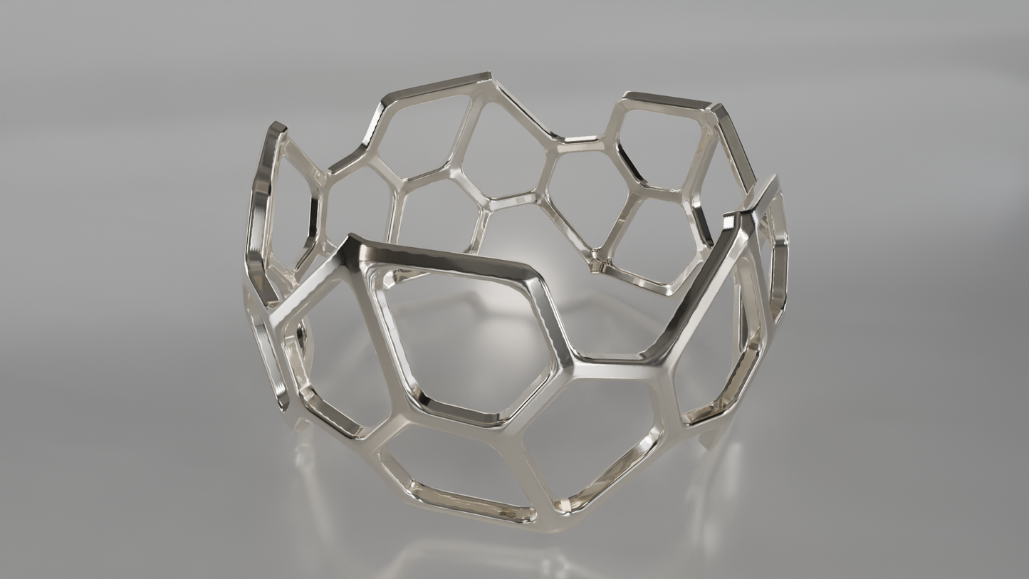 Geometric Openwork Bangle