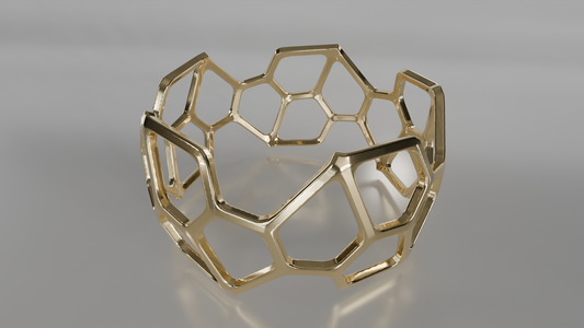 Geometric Openwork Bangle