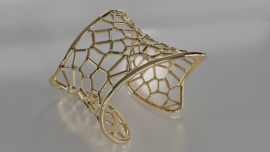 Celestial Web: Openwork Cuff Bracelet