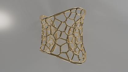 Celestial Web: Openwork Cuff Bracelet