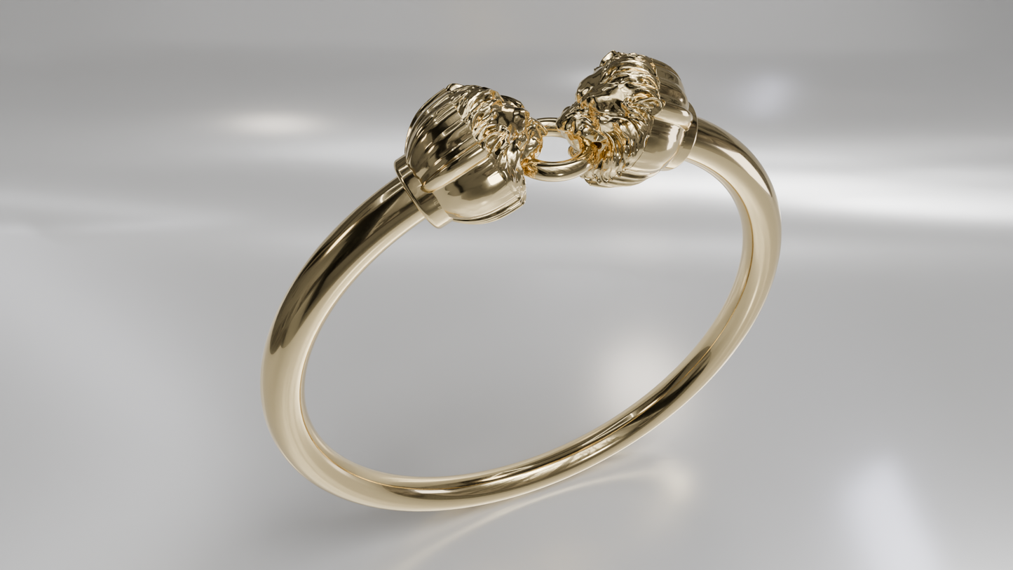 Tiger Head Bangle Bracelet