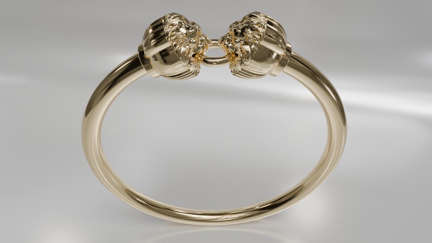 Tiger Head Bangle Bracelet