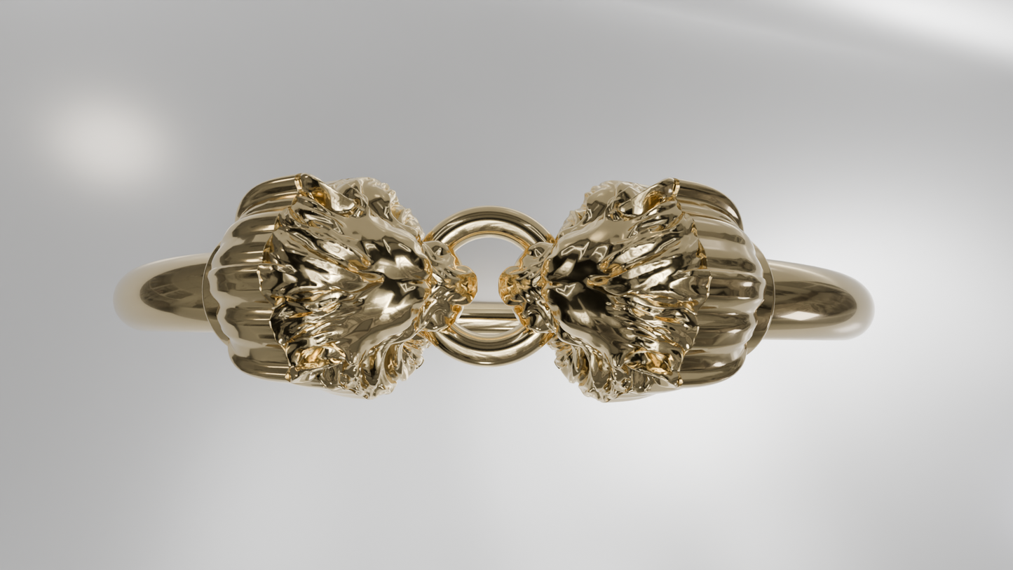 Tiger Head Bangle Bracelet