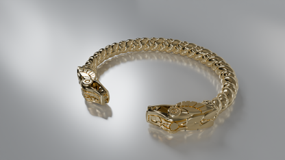 Golden Serpent Clasp Bracelet