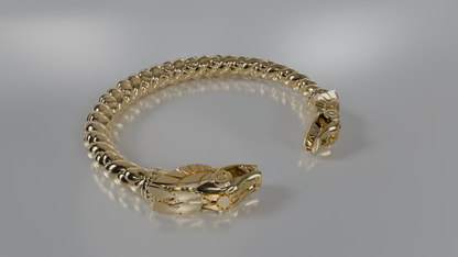 Golden Serpent Clasp Bracelet