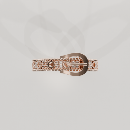 Belt Buckle Ring II, rose flat