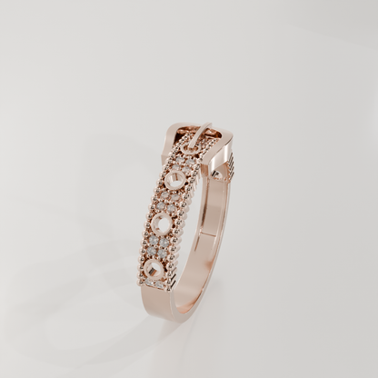 Belt Buckle Ring II, rose left