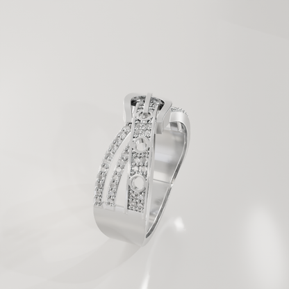 Belt Buckle Ring, white left